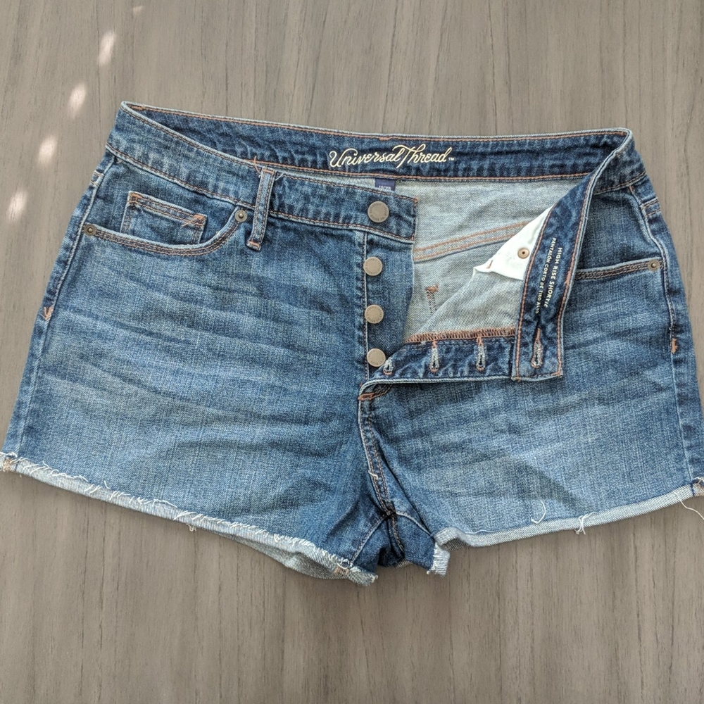 SOLD-Universal Thread Button Up High Waisted Short